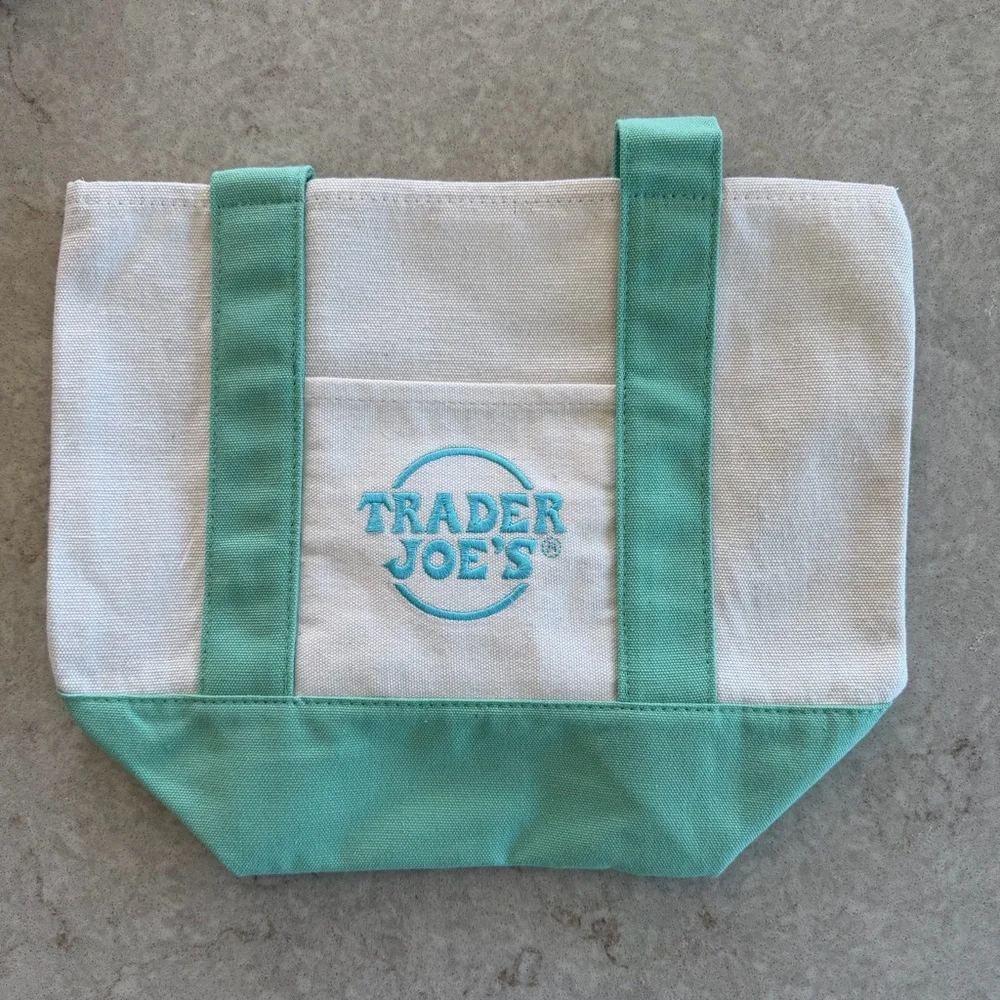 Trader Joe’s Mini Canvas Tote Bag | Pastel | Set of 4 - Picture 12 of 14